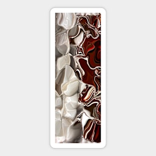 Geometric Pattern of Stracciatella Cream with Caramel Sticker